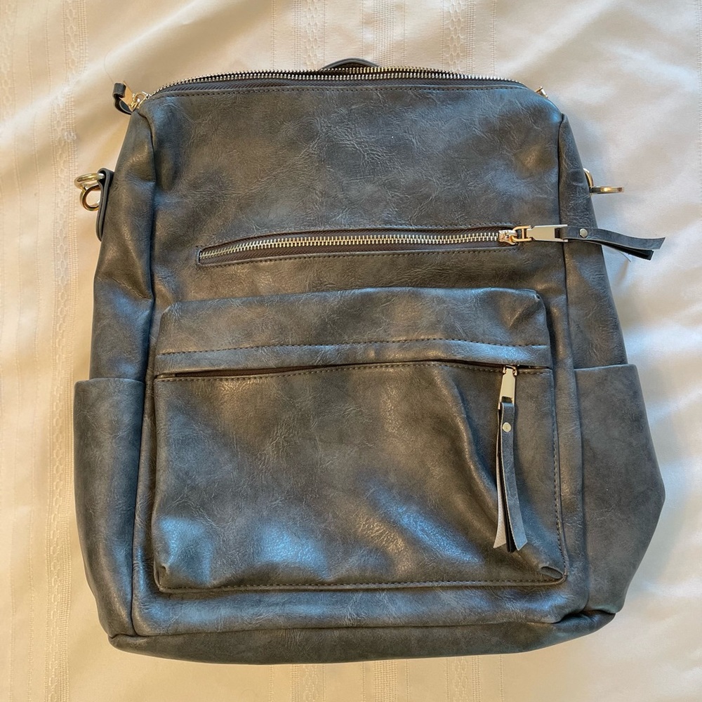Vegan leather backpack